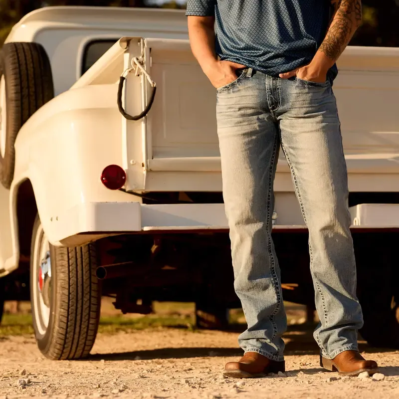 🔥 Men's Stretch Boot Cut Relaxed Jeans | High Stretch Denim Fabric, Comfortable Mobility Without Restriction All Day Long