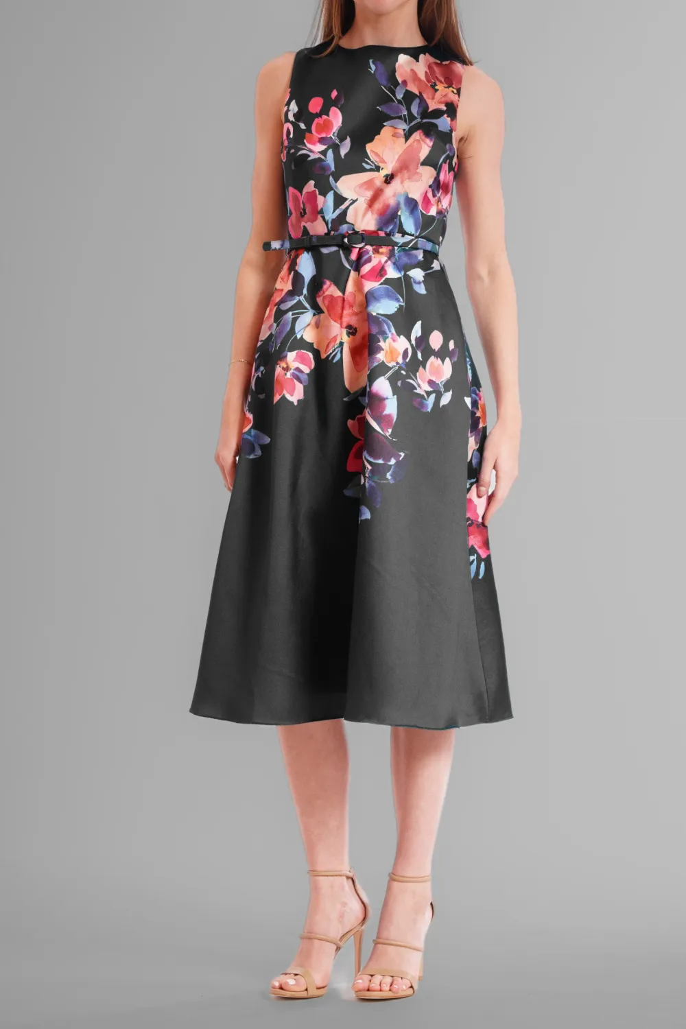 Sleeveless Printed Midi Dress