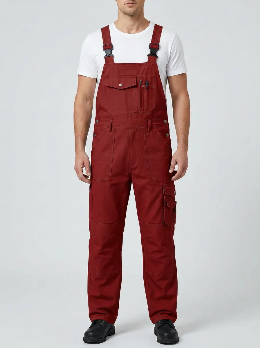 Men's Performance Inspired Multi-Pocket Bib Work Overalls