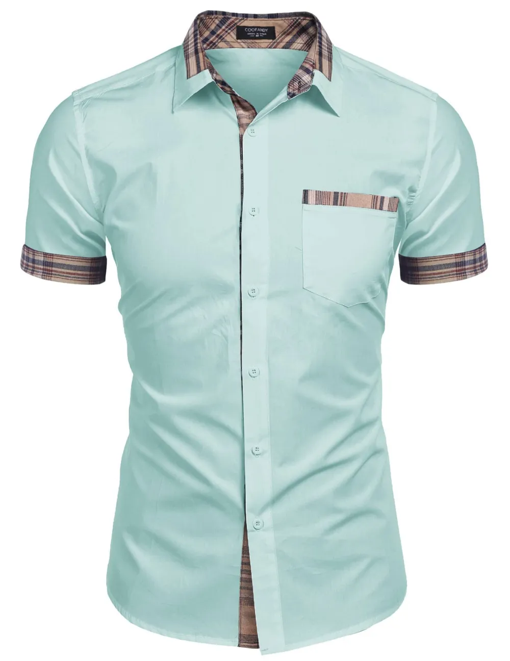 Casual Plaid Collar Linen Shirt