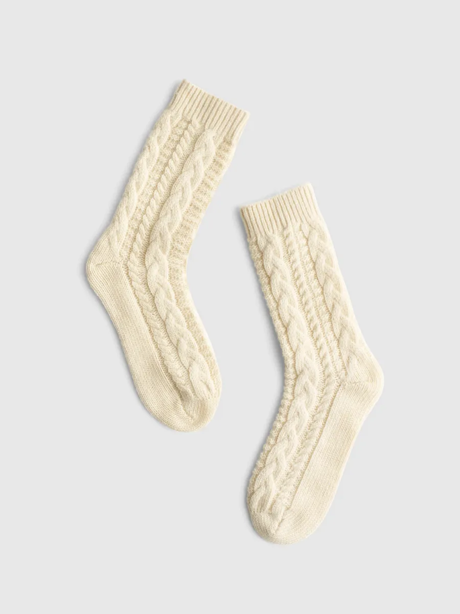 Soft Cable Crew Socks