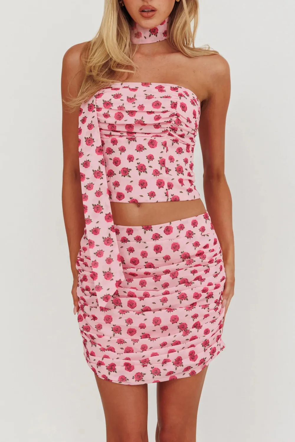 Fashionable And Romantic Rose Print Women's Hip Skirt