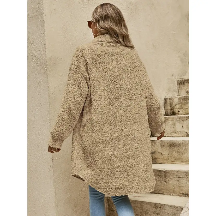 Collared Button Down Coat Jacket