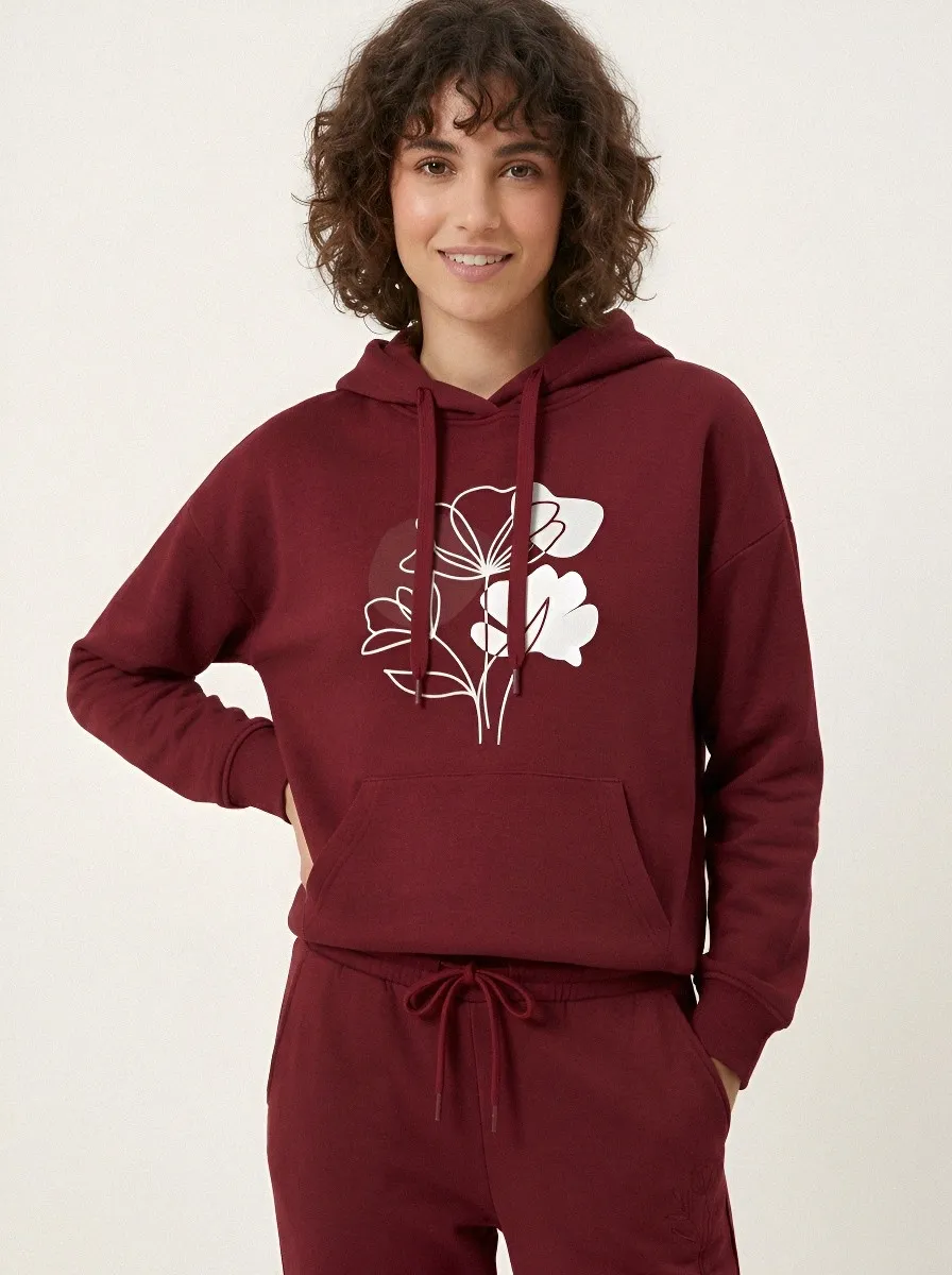 Women's Sage Green Tapered Pants Dropped Shoulder Solid Hoodie & Pants Set