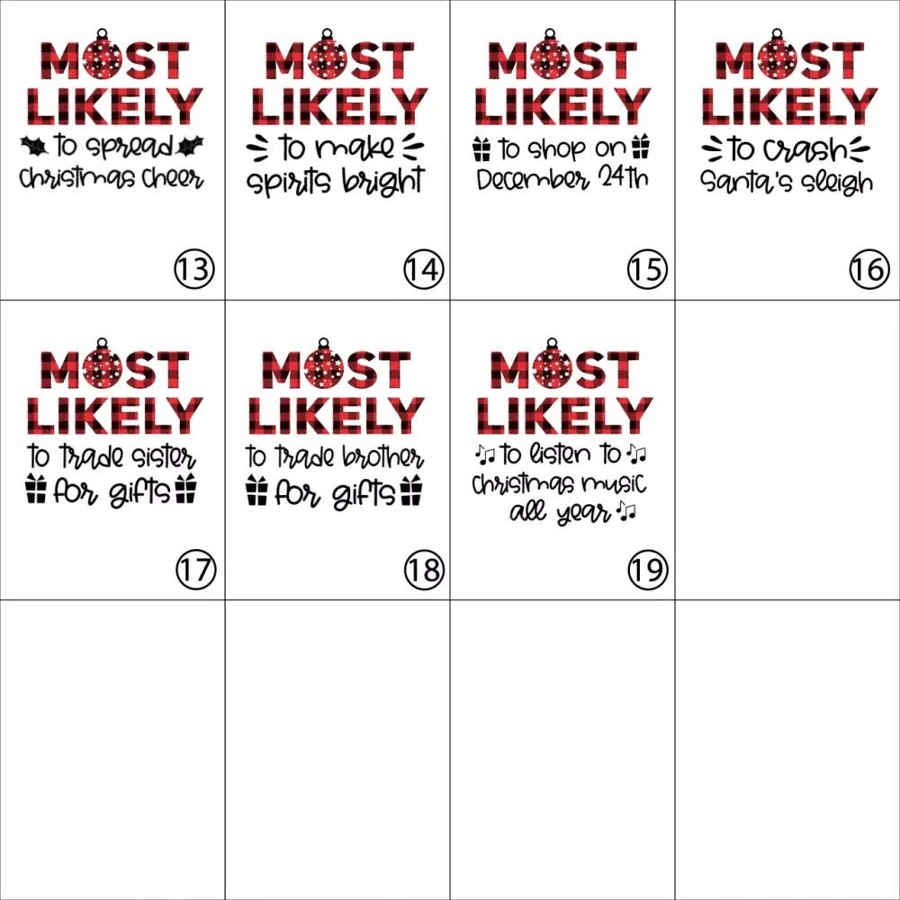 Most Likely Disco Ball Christmas Family Matching Pajamas（customizable）