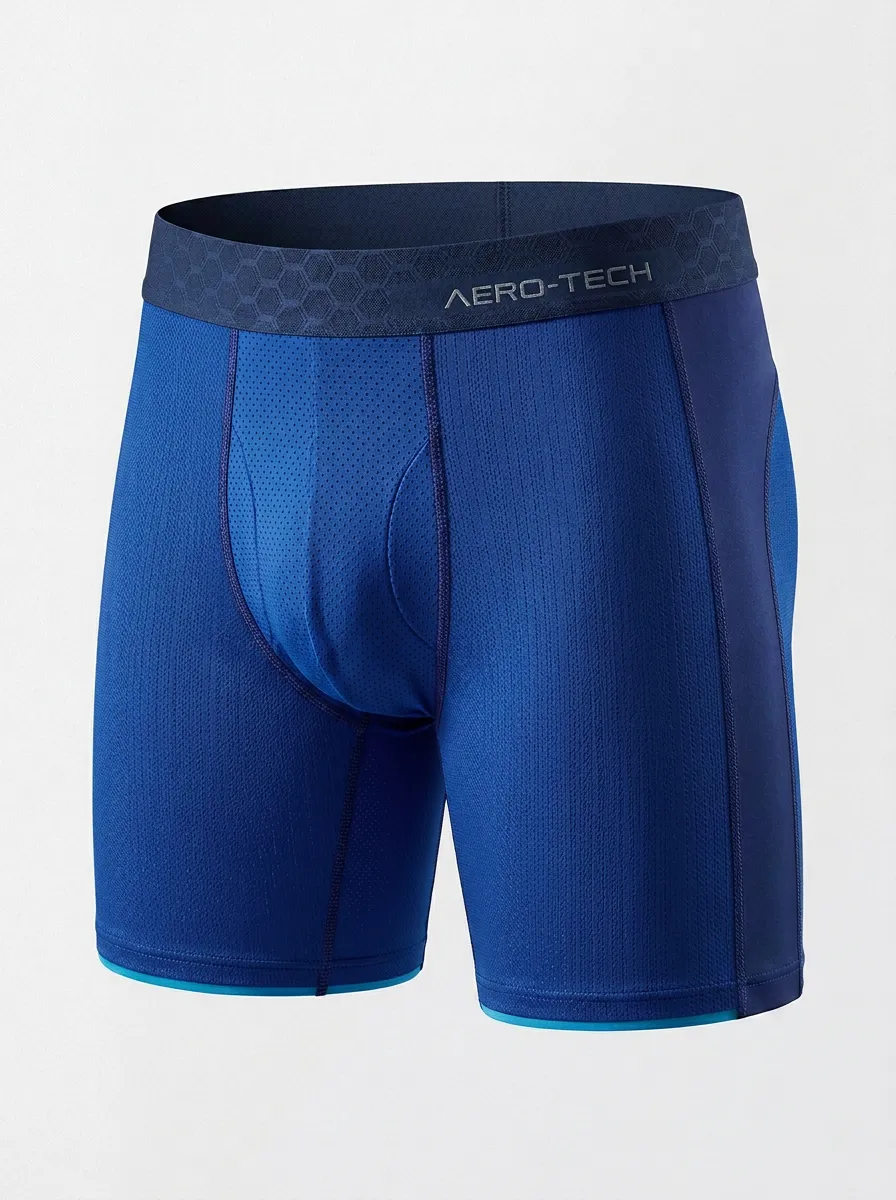 Men's Aero-Tech Athletic Mesh Printed Boxer Briefs