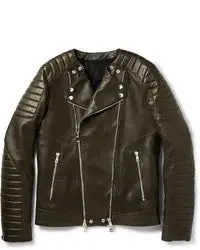 Structured Essential Motorcycle Leather Jacket