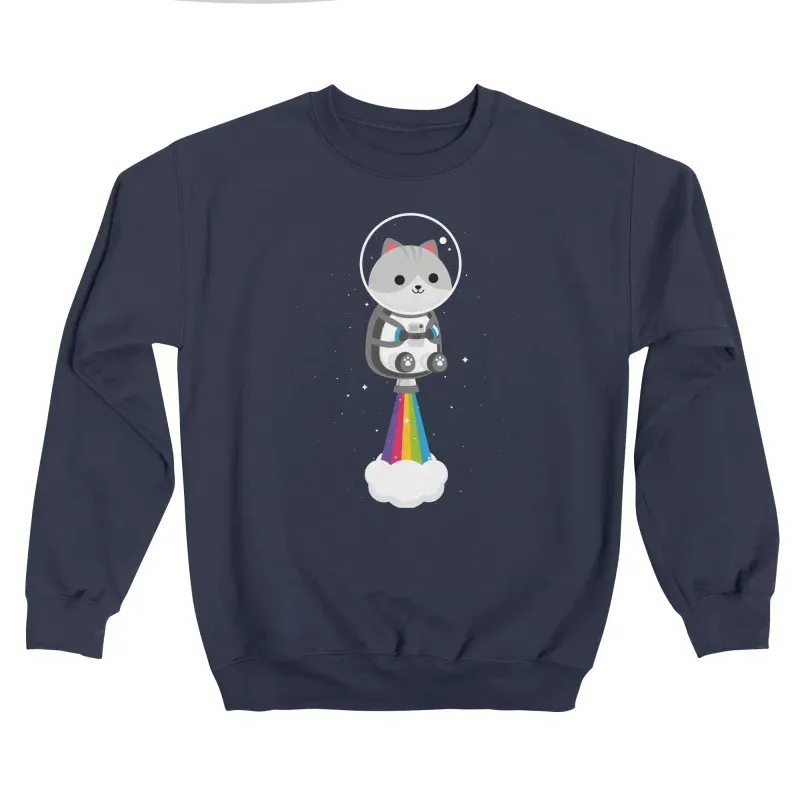 Rainbow Jetpack Astronaut Cat Sweatshirt