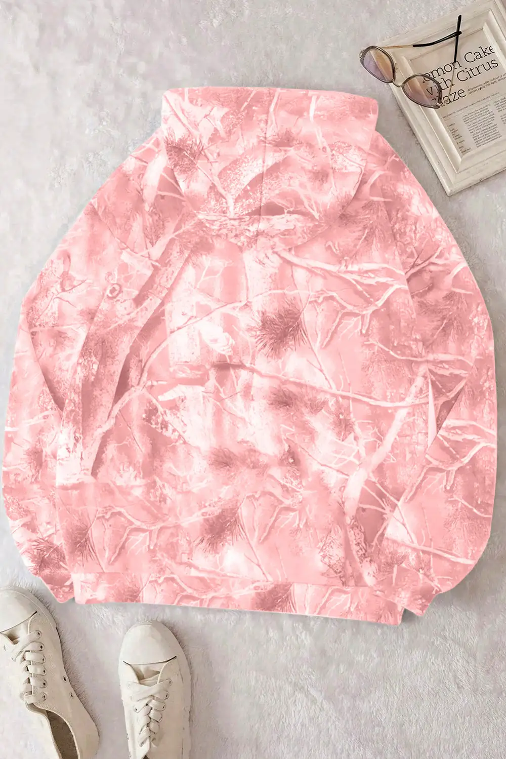 Everyday Relaxed Camo Print Hoodie