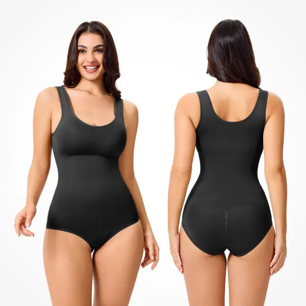 Women'S Clothing Minimalist Seamless Crewneck Bodysuits Shapewear, Basic Comfortable Fit Style Womenswear