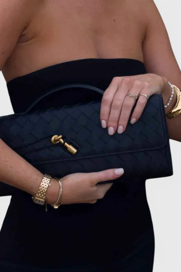 Panel Front Clutch Bag