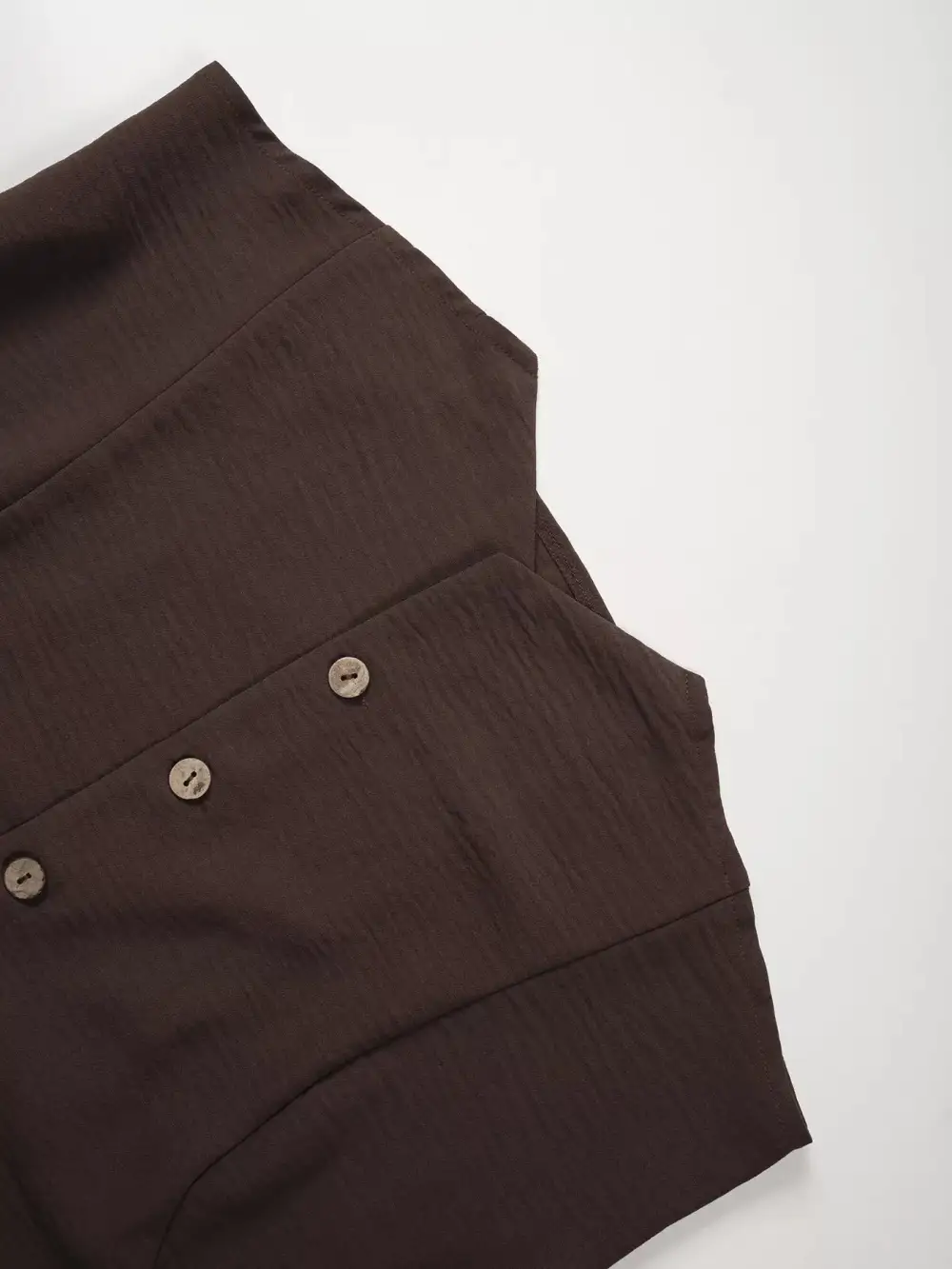 Button Down Vest & Wide Leg Pants Set