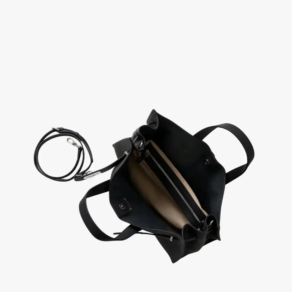 Open Top Soft Grain Shoulder Bag