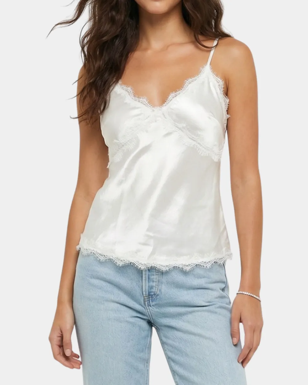 V-Neck Lace Top