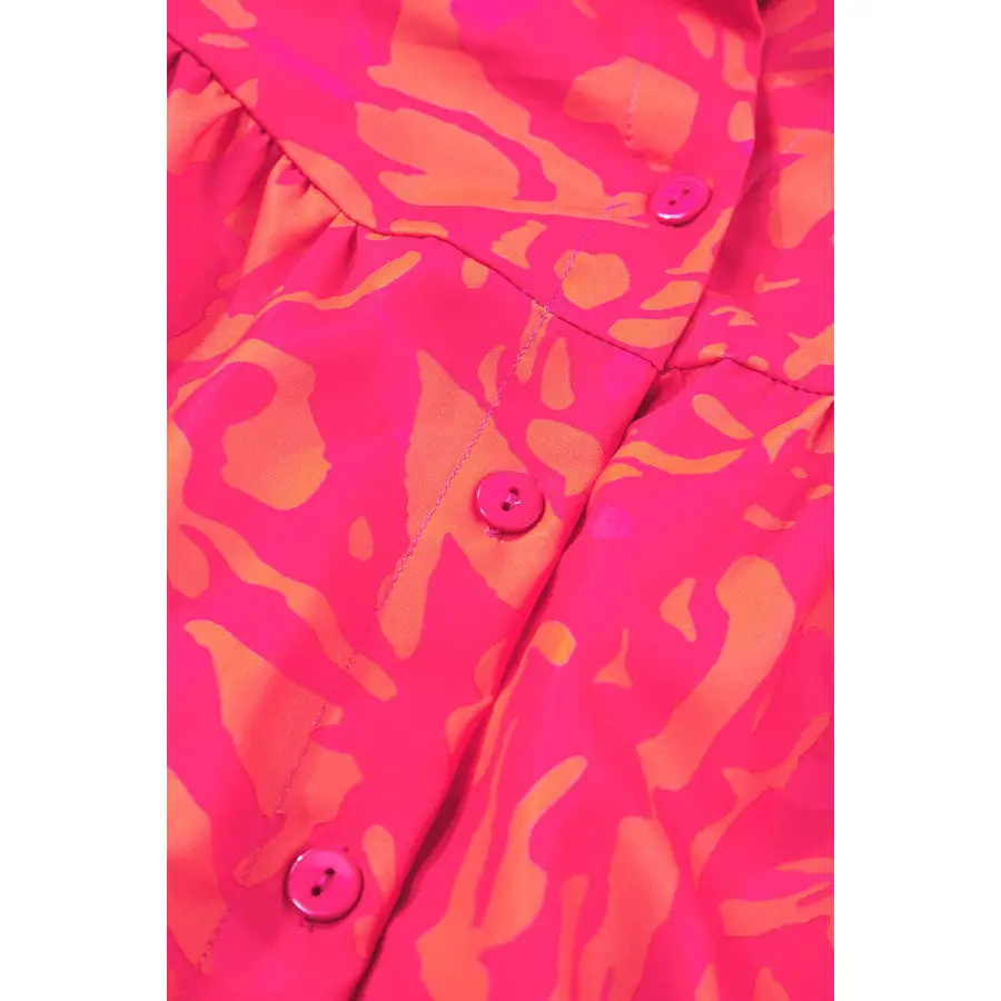 Half Button Half Sleeve Mini Dress