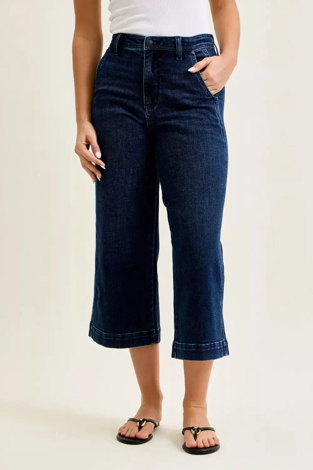 Streamlined High Rise Wide Leg Jeans