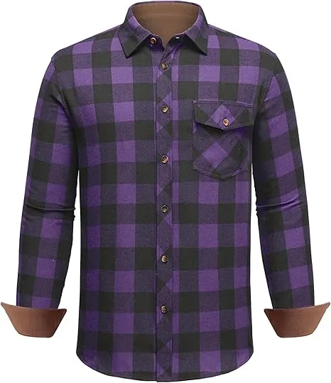 [Plus Size]Men’s Buffalo Plaid Flannel Shirt – Rugged Warmth. Timeless Style. Everyday Comfort.  Classic Design | Soft Cotton Comfort | Built for Any Season