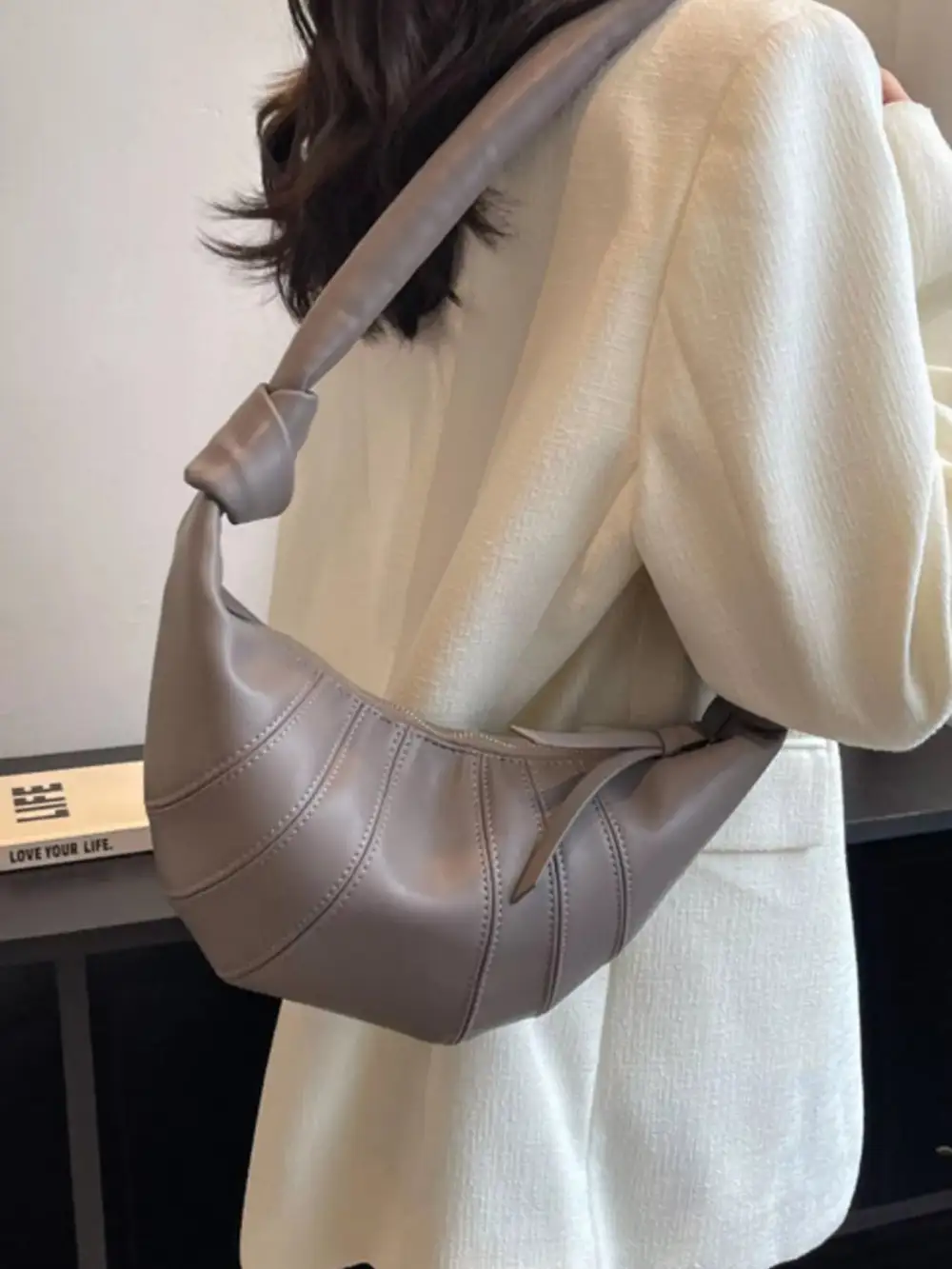 Stylish Crescent Hobo Crossbody Bag