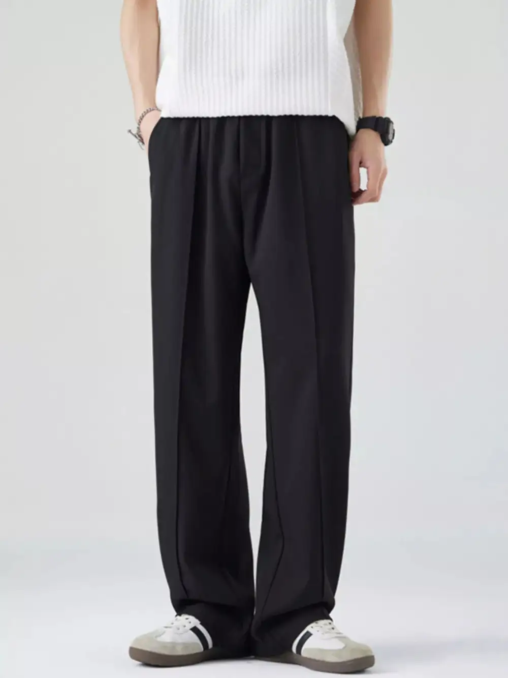 Men's Full Size Casual Loose Fit Drawstring Pants