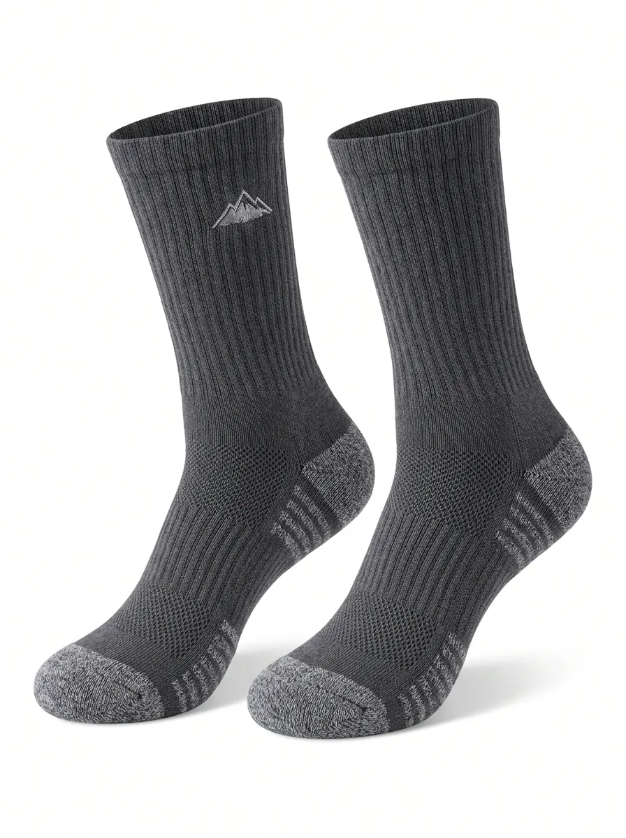 Mountain Printed Crew Socks for Men
