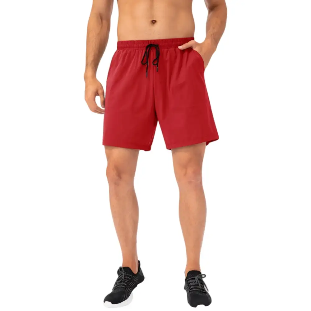Refined Drawstring Elastic-Waist Side-Pocket Lightweight Men's Athletic Shorts