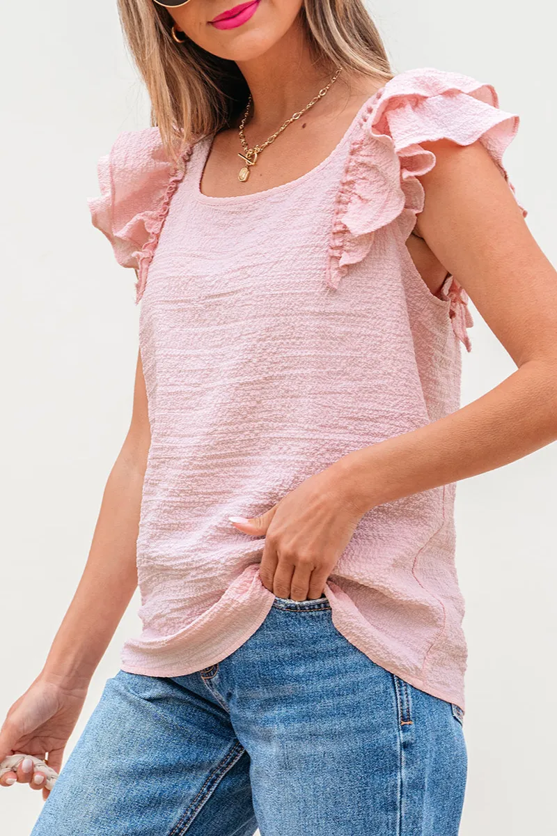 Ruffled Frilled Bow Detail Blouse