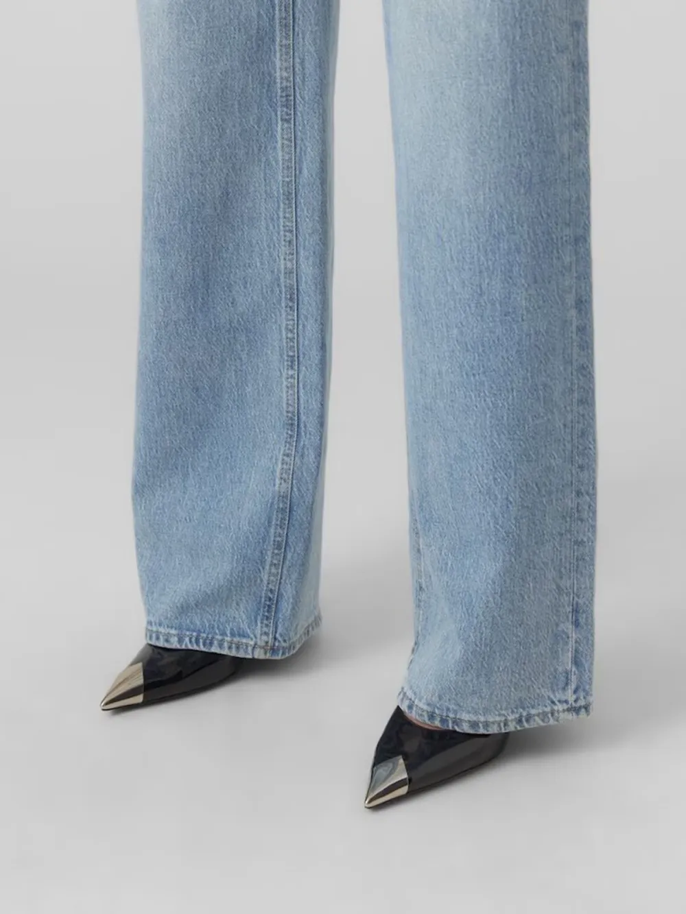 Blue Denim High Waist Casual Style Jeans