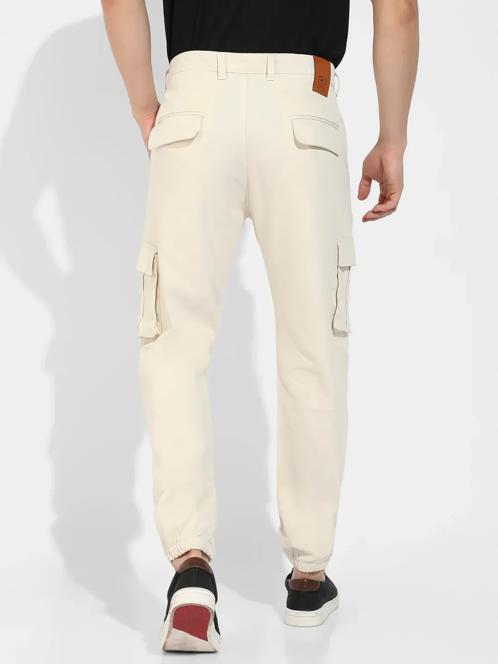Yellow Mid Rise Cargo Trousers