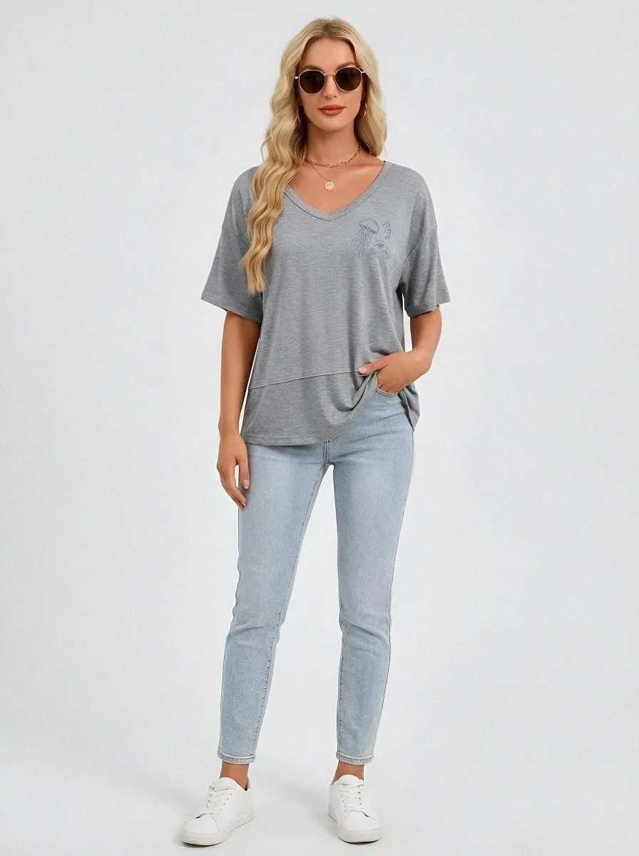 Western Rodeo Soul V-Neck Top