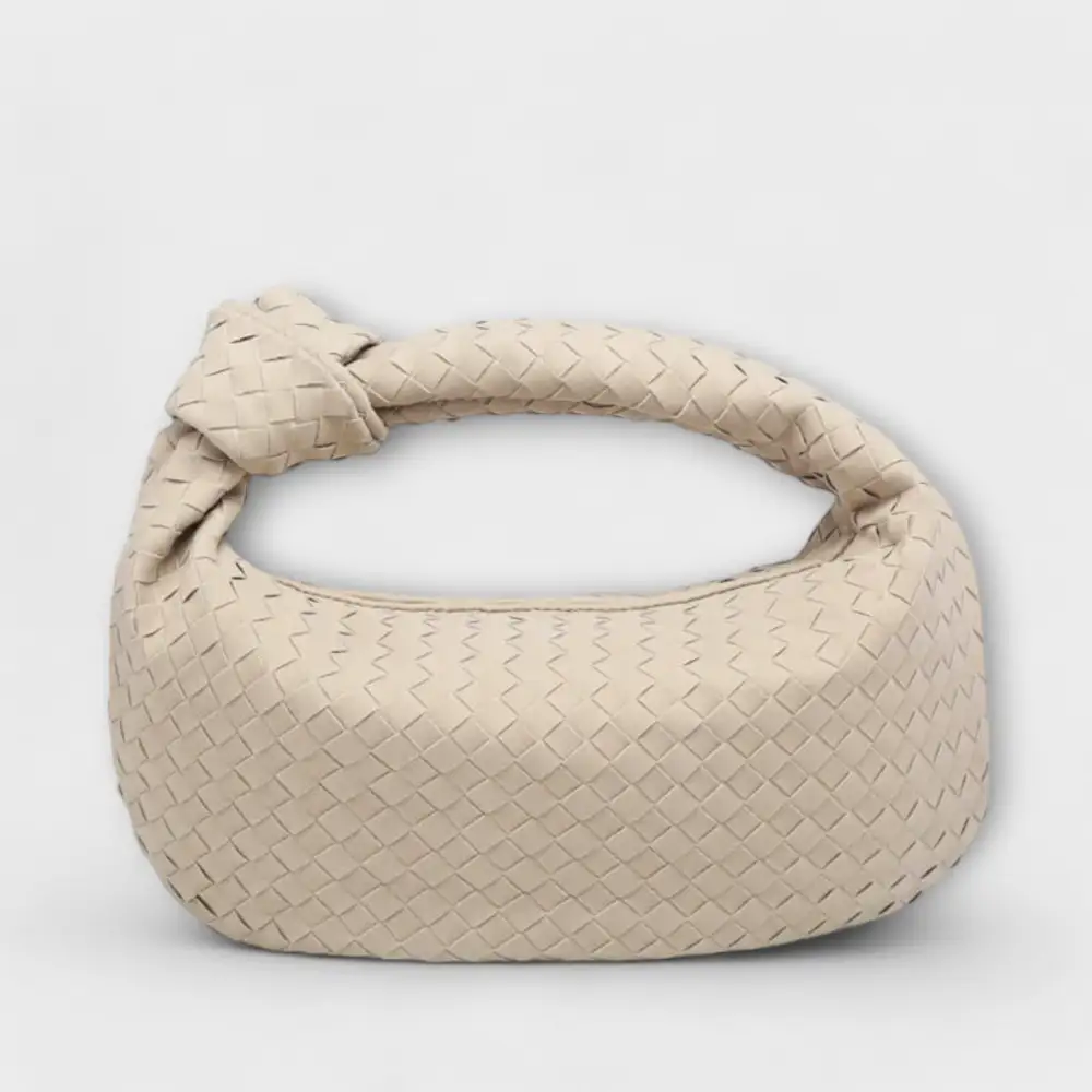 Structured Woven Leather Handbag