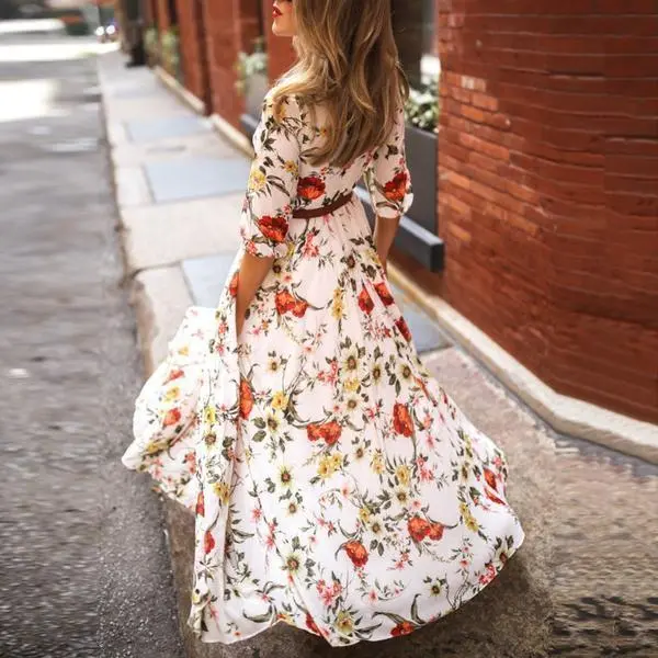 Luludress 2025 Orange Flowers Boho Sundress