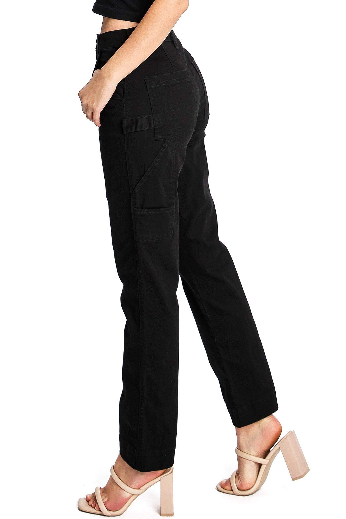 Black Carpenter - Style Straight Leg Pants