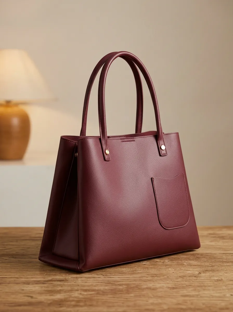 Women's Structured Dual-Handle Tote Bag