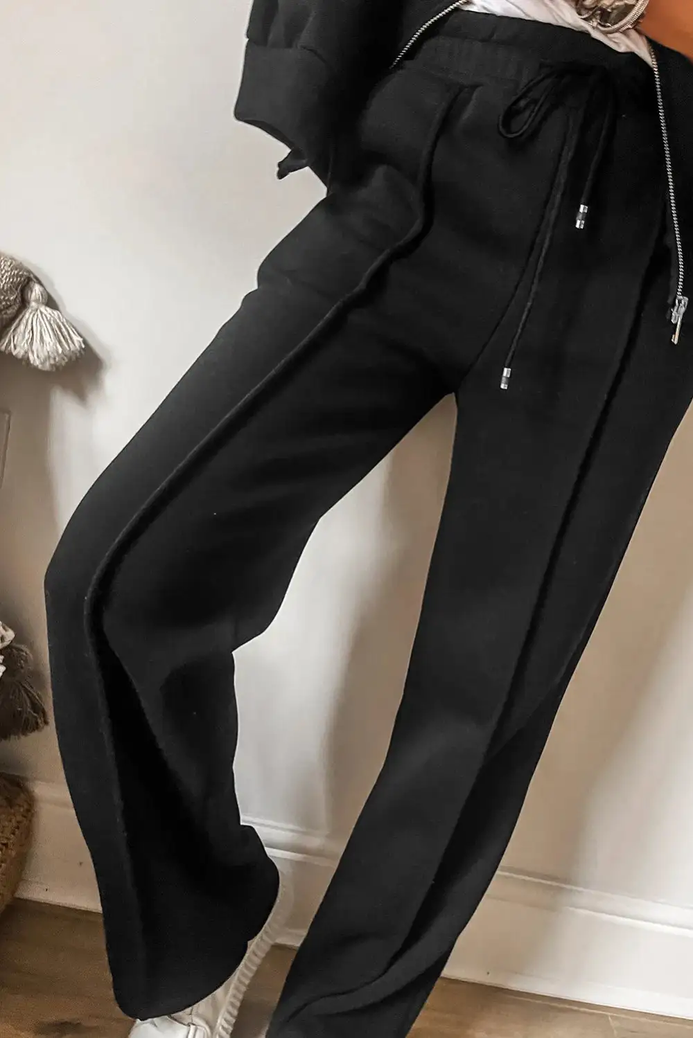 Refined Zip Up Long Sleeve Top And Pants Set