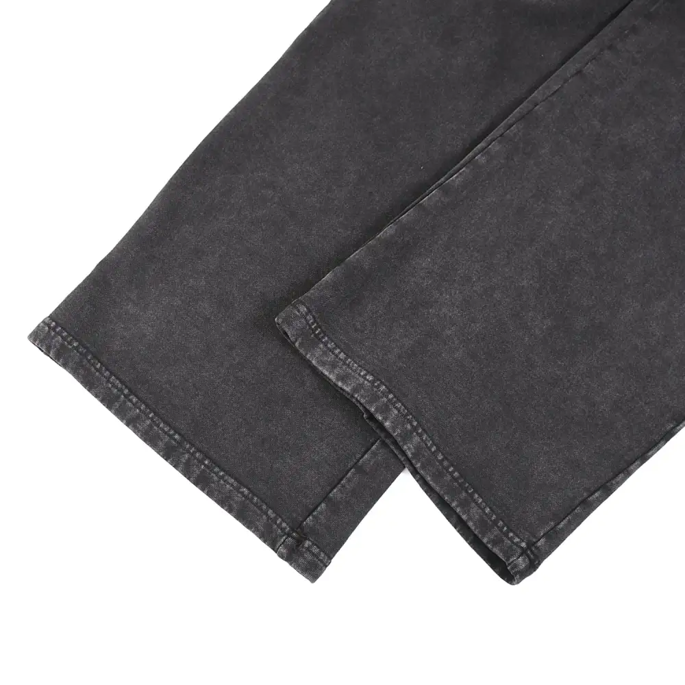 Stone Washed Straight Leg Men's Jogger Pants