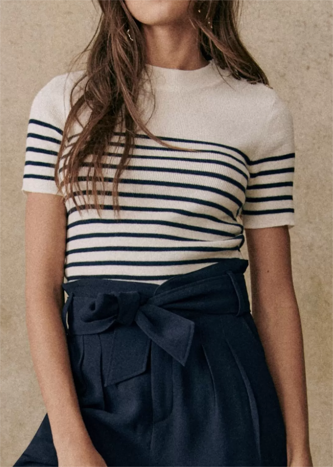 Striped Short Sleeve Knit