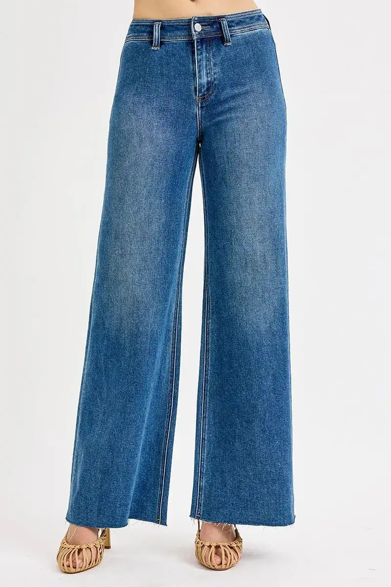 Modern High Rise Wide Leg Jeans