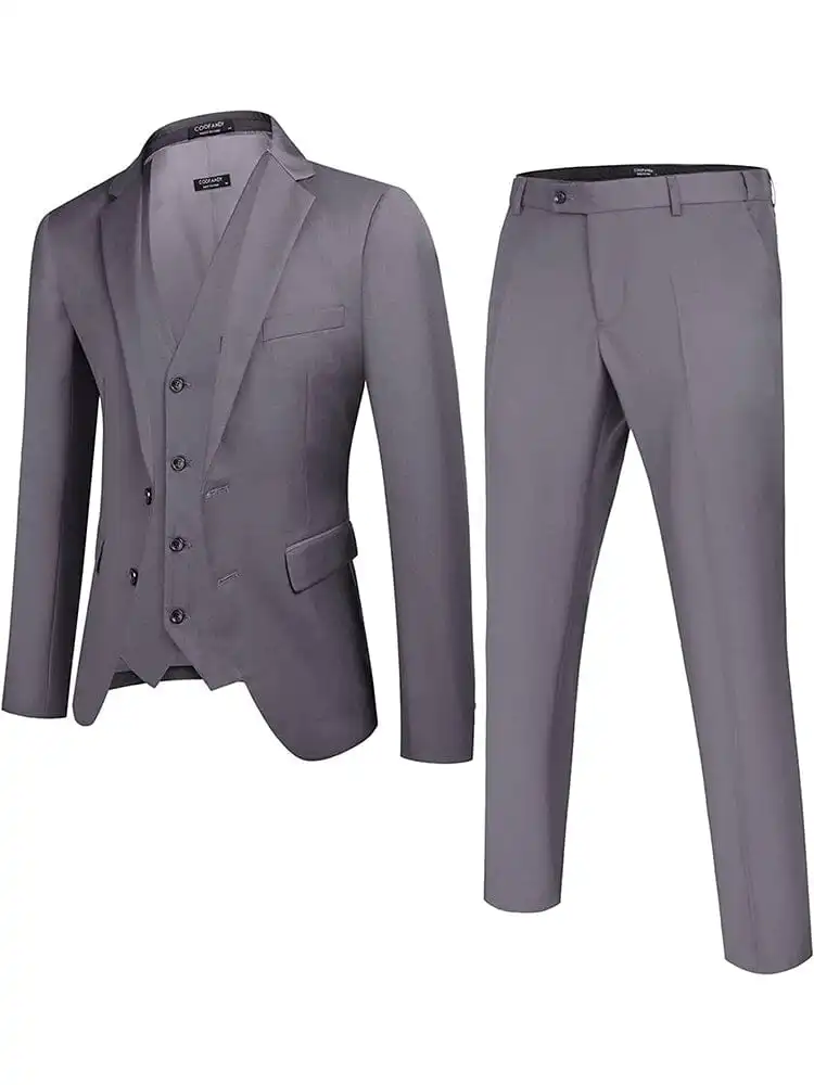 Notch Lapel Two Piece Suit Set