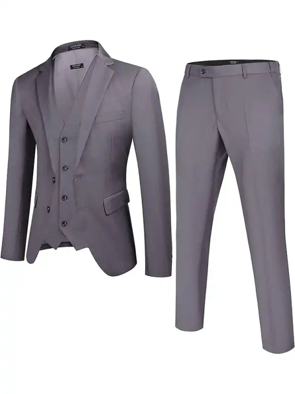 Notch Lapel Two Piece Suit Set
