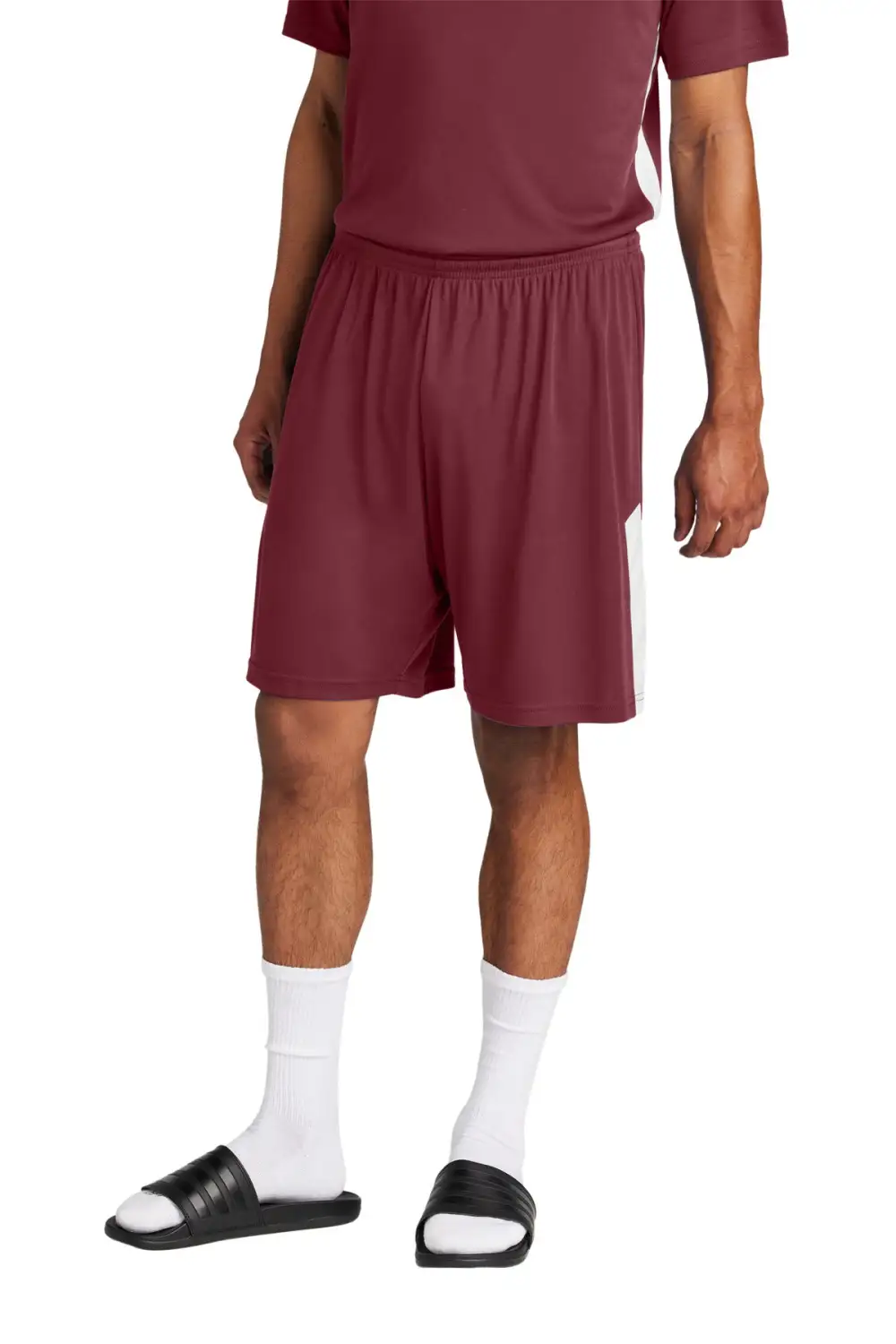 Contrast-Panel Athletic Shorts