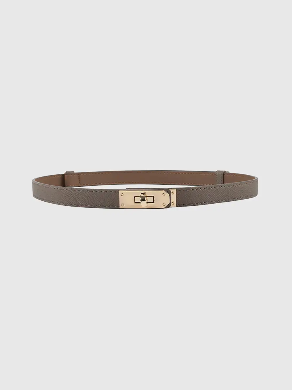 Black Metal Leather Belt