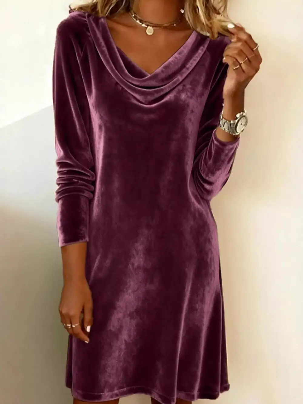 Long Sleeve Maxi Side Slit Dress