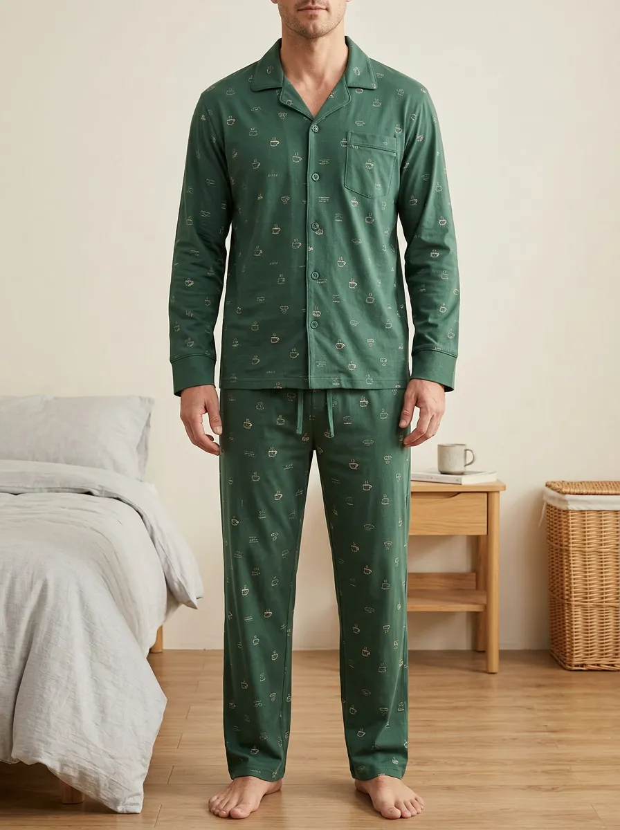 Minimal Profile Classic Men's Pajama Set