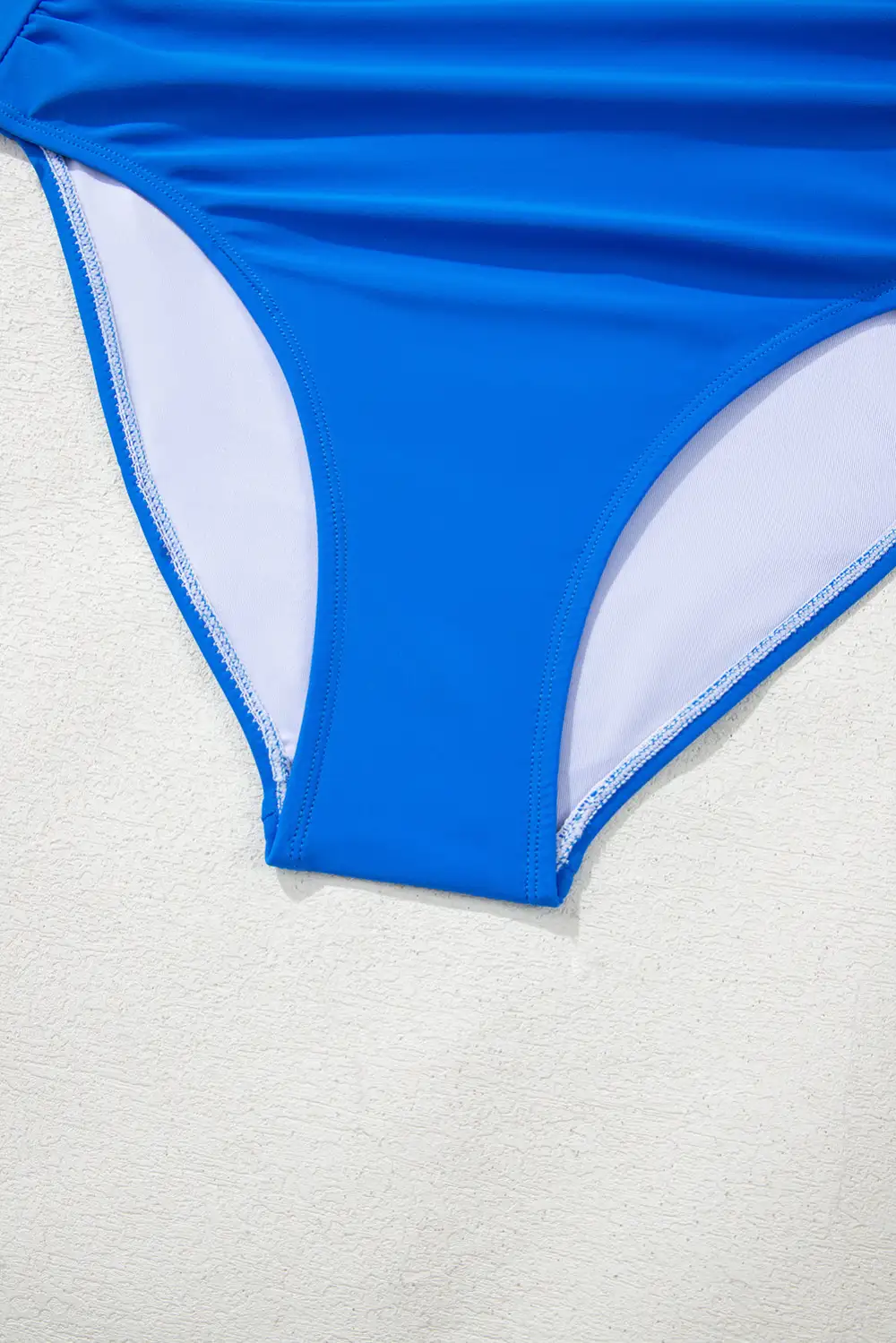 Blocked Pattern Square Neck Top Bikini Swim Set