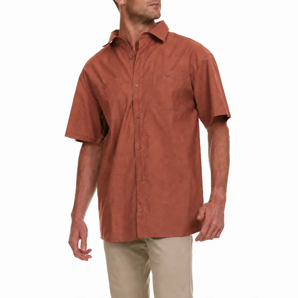 Men's Utility Button-Up Short Sleeve Pocket Shirt