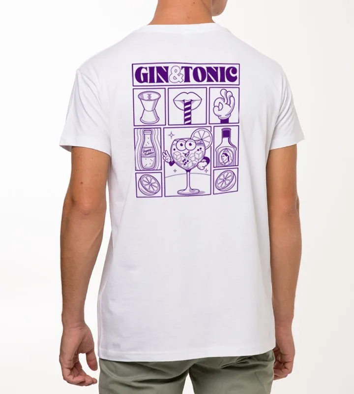 Purple Art Pattern Crew Neck T-Shirt