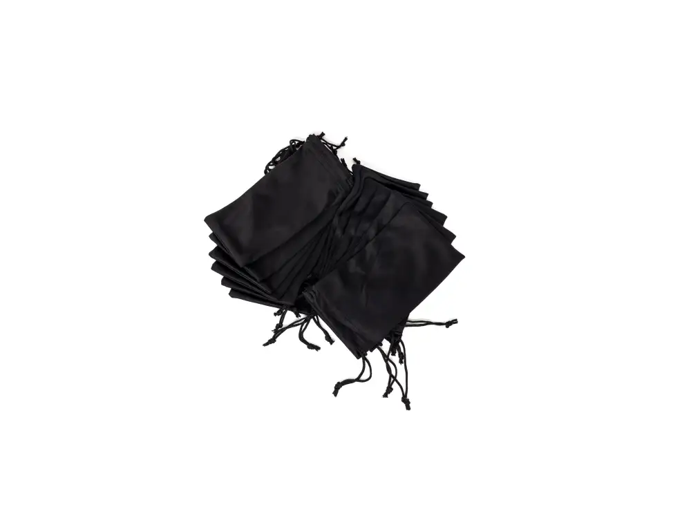 12-Pack Black Eyewear Pouches