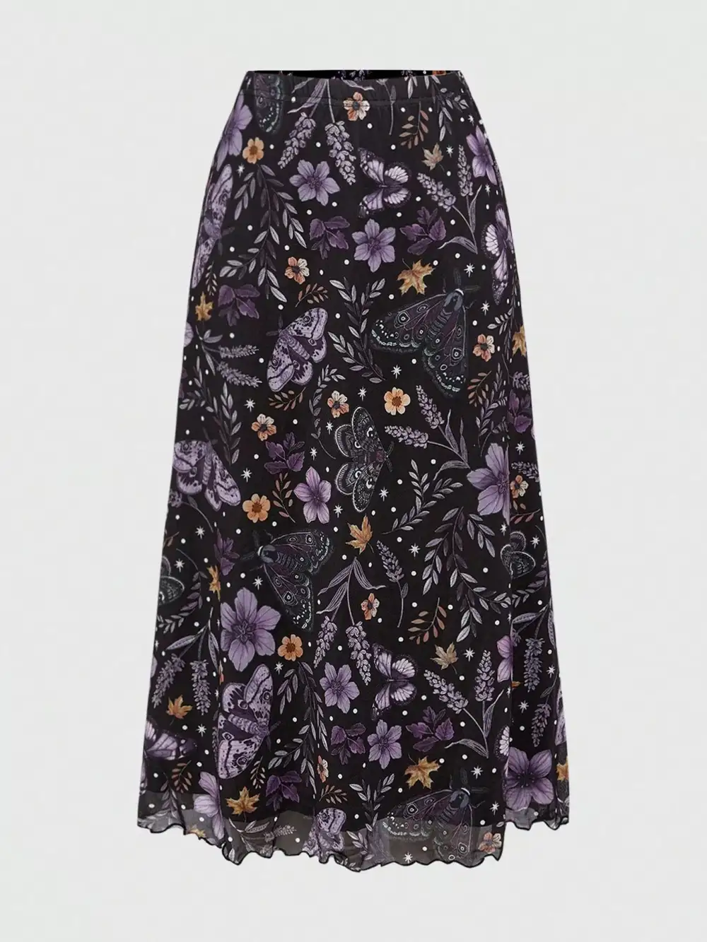 Modern Printed Floral Skirt