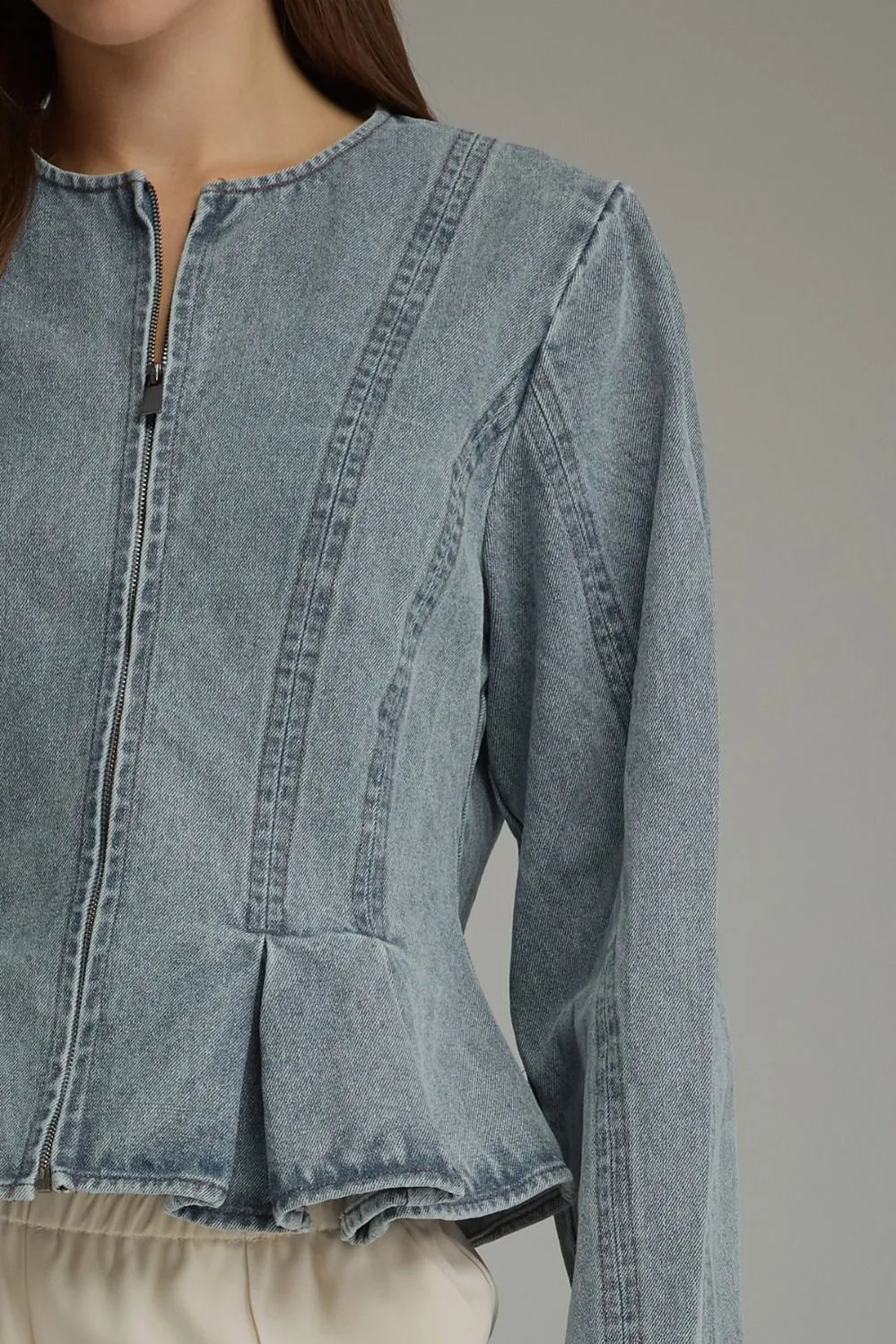 Stitched Peplum Jacket