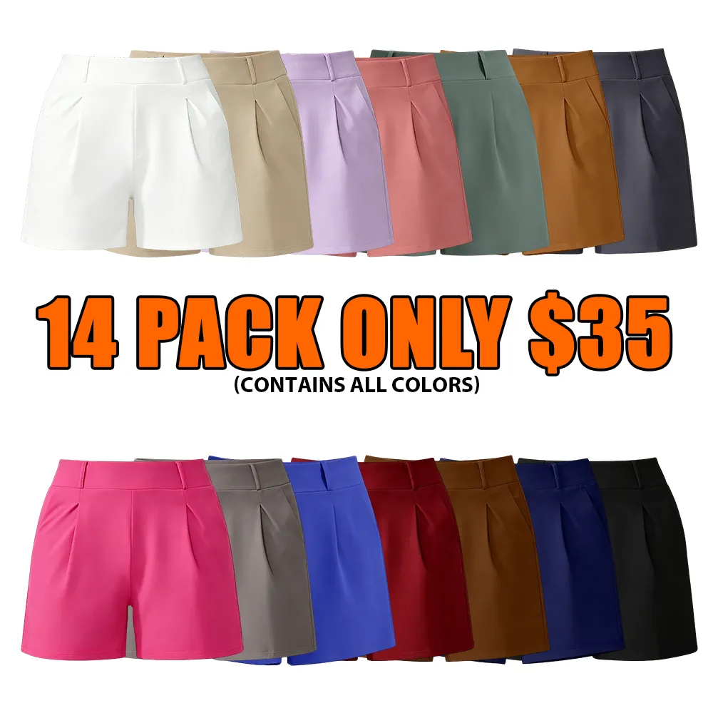 High-waisted casual summer shorts